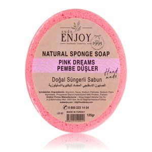 Natural Pink Dreams Handmade Sponge Shower Soap